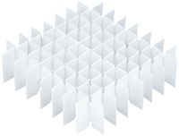 NeoLab 2-2882 rasterinzetstukken economy voor Kryoboxen 133 mm x 133 mm x 50 mm voor 14 mm diameter, raster