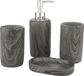 Merkloos Decopatent Badkamerset 4 Delig - Toiletaccessoires Set - Grijs