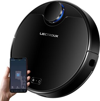 LIECTROUX Dweilrobot met app bediening - 3000Pa - Robotstofzuiger met dweilfunctie - dweilsysteem - Dweil - robotstofzuiger