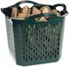 Storage Solutions Haardblokken houtblokken opberg mand / box - mand - 40 x 40 x 32 cm - kunststof - groen