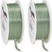 Merkloos 2x Luxe Hobby/decoratie lichtgroene satijnen sierlinten 0,3 cm/3 mm x 50 meter