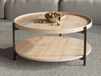 DALIDA Table basse ronde 80 cm chêne vieilli