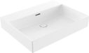 Saniclass Legend Meubelwastafel - 61x47x12cm - met overloop - 1 wasbak - 0 kraangaten - keramiek - glans wit