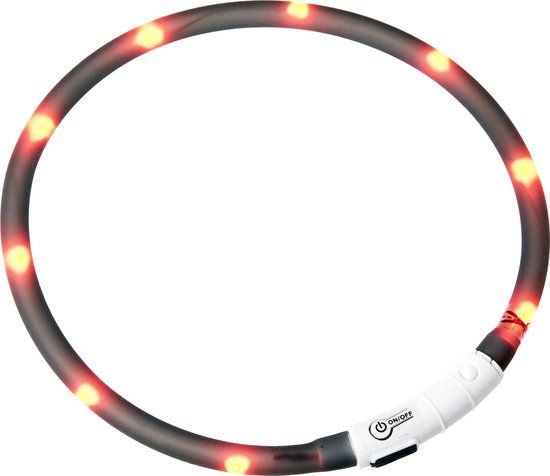 Flamingo Visio LED Halsband - Zwart - L - Reflecterend - 60 cm