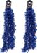 Bellatio Decorations Euromarchi 4x Blauwe folie slingers/guirlandes met sterren 200 cm