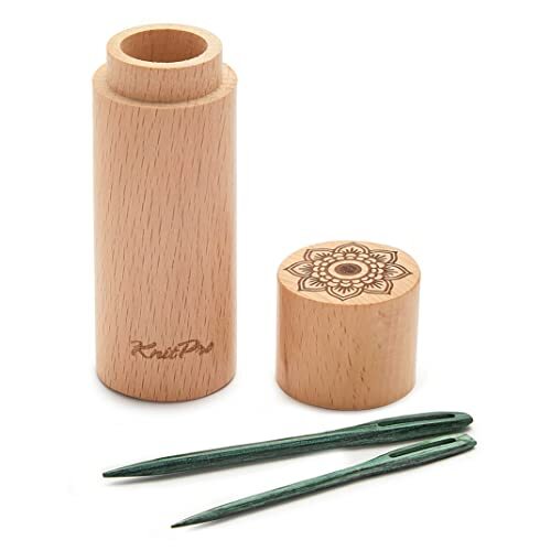 KnitPro KP36635 The Mindful Collection Teal houten stopnaalden, Blauwgroen