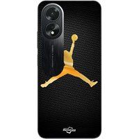 Oppo Etui Oppo A38 Jordan logo 23 nike basketbal goudkleur Maniacase