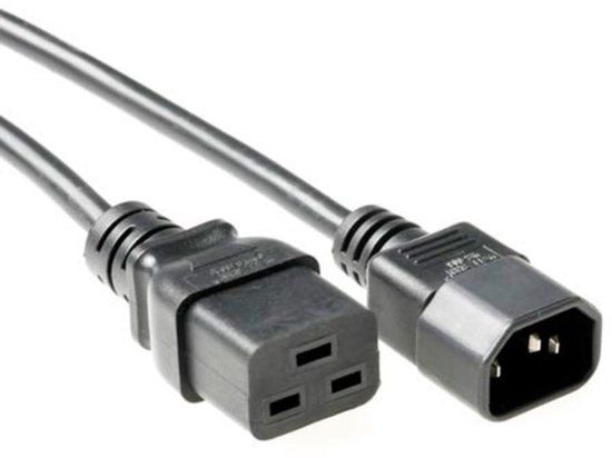 ACT Netsnoer C14 - C19 zwart 1 m AK5439