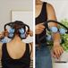 Relaxdays Rouleau de massage cervical - Noir/Bleu clair - 4 roulettes - Auto-massage