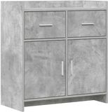vidaXL Dressoir Betongrijs 75 x 36 x 80 cm Bewerkt hout