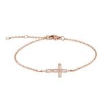 Tamaris Bracelet Elegante armband van gepolijst roestvrij staal, IP roségoud, ankerketting, verstelbaar tot 21 cm, waterdicht en huidvriendelijk