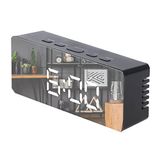 Adler AD 1189B Wekker - LED-display - Temperatuurmeting - Zwart