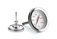 Weis Grillthermometer tot 350 °C met schroefstang roestvrij staal zilver, 15300