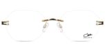 Cazal Lunettes De Vue Unisexe Doré Géométrique 53mm