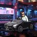 Mercedes Voiture Électrique Pour Enfants, 3-5 Km/h, Télécommande, Lumières Et Musique, Noire