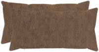 vidaXL Kussensloop 2 st HEERLEN Lichtbruin 40 x 70 cm Nep Konijnenbont