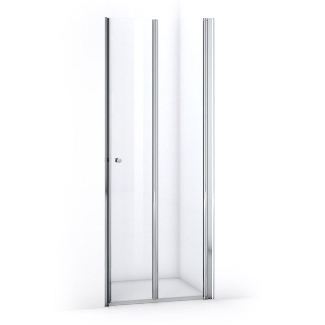 Maxaro Douchedeur Zircon Comfort 80cm Vouwdeur Chroom Rechtsdraaiend