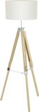EGLO Lantada Vloerlamp - Hout - Beige - 150cm