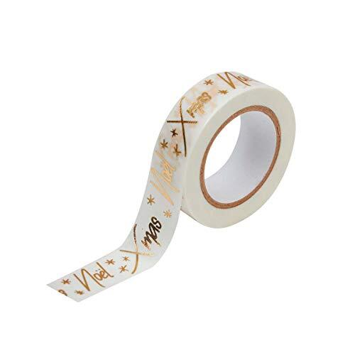 Toga Masking Tape, wit en goud, 10 m, 5 stuks