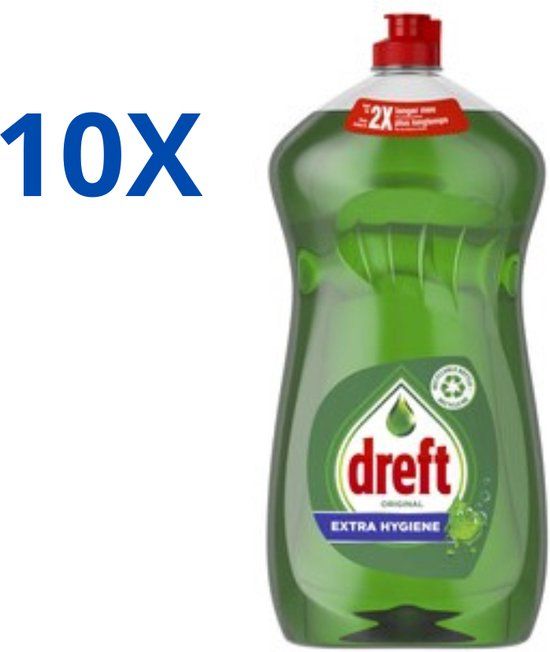 Diversen Dreft Afwasmiddel Extra Hygiëne - Voordeelverpakking - 10 x 1200 ml