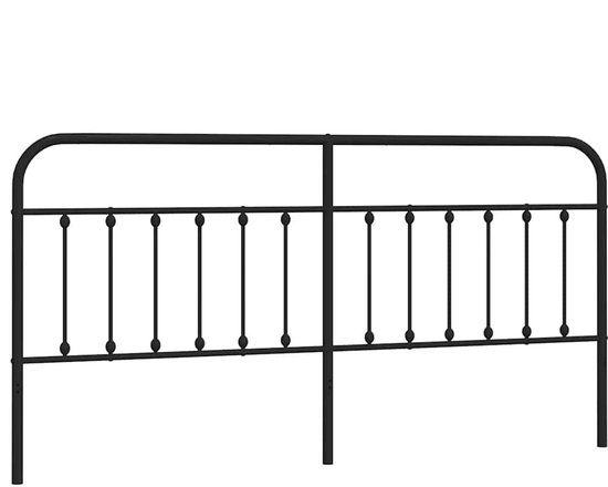 vidaXL Hoofdbord Metaal Zwart 193 cm