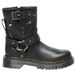 Dr. Martens Genaya Hs J leren enkelboots met profielzool en studs - zwart