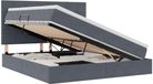 vidaXL LED-opbergbed met matras, donkergrijs, 160 x 200 cm, fluweel