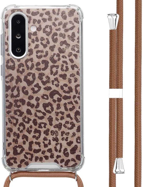 imoshion Hoesje - Geschikt voor Samsung Galaxy A36 - Design Hoesje met Koord - Leopard Mood