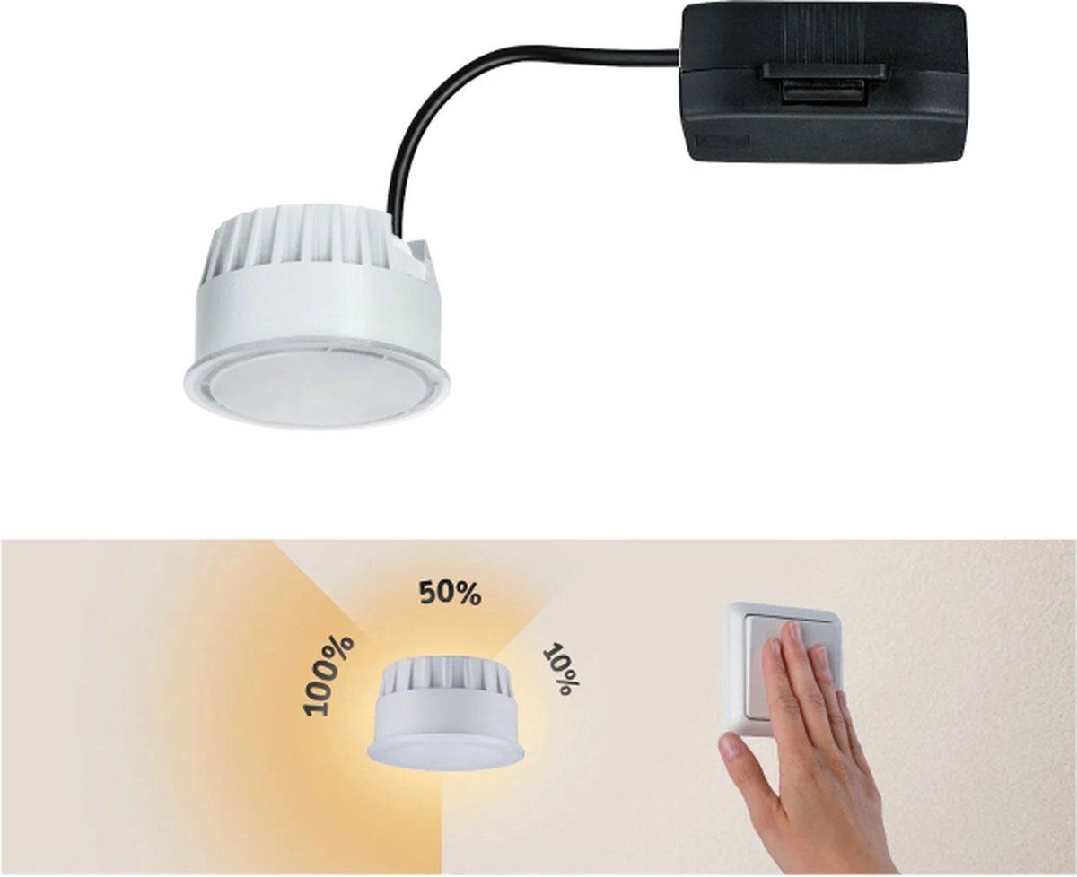 RTM Lighting Norea IP65 Platte 3-Step Inbouwspot - Aluminium - 2700K - 230V