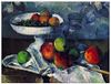 ArtPlaza Cezanne Paul Still Life with Fruit Bowl decoratief bord, hout, meerkleurig, 80 x 60 cm