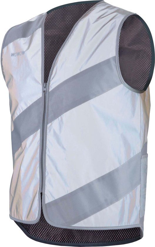 Wowow Roadie - Fietsjasje full reflective - Unisex - XXL - Grijs - Winddicht