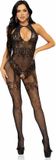 Leg Avenue Seamless fishnet bodystocking, One Size (Zwart)