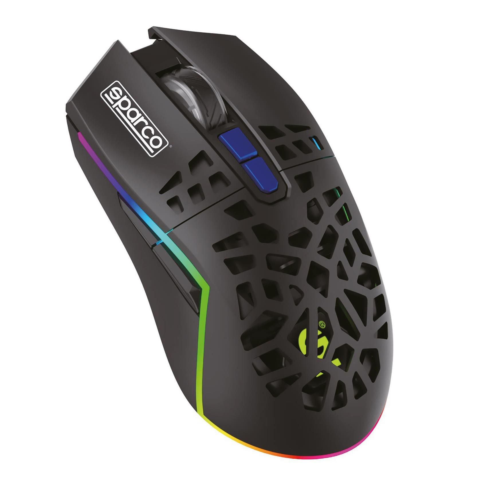 Sparco SPWMOUSE - Draadloze Gaming Muis - 4800 DPI - Rechtshandig - Zwart