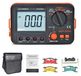 Merkloos Aardweerstandsmeter aardingstester - 0-2000 Ω - LCD-display - Met 6 AA-batterijen en draagtas - Isolatietester