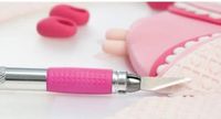 Decora Cutter with grip handle, Pink, Metal