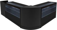 MonsterShop Phoenix LED winkel toonbank set - Zwart - 90 cm hoog, 60 cm diep, 120 cm breed