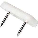 Adsamm PG-2N-WH-1830-32 PG-2N-WH-1830 32 x kunststof glijders met spijker, wit, 18 x 30 mm