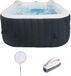 Sunspa Whirlpool gonflable, adapté pour 4 personnes, 155 x 155 cm, 600 litres, 130 micro-jets, incluant kit d'accessoires