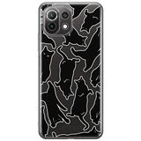 ERT GROUP mobiel telefoonhoesje voor Xiaomi 11 LITE 4G/5G origineel en officieel erkend Babaco patroon Cats 005, gedeeltelijk bedrukt