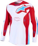 Alpinestars Racer Hunt Motocross-trui Wit/rood/blauw Maat M
