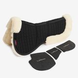 LeMieux Merino+ ProSorb 3 Pocket Zadelonderlegger Aanpasbaar Full Zwart/Naturel