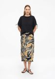 s.Oliver Gestructureerde midirok met split en elastische tailleband