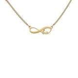 Draeger Paris armband modesieraad van verguld metaal, motief oneindigheidssymbool, nikkelvrij, 20 cm, ideaal voor een gepersonaliseerd geschenk en design