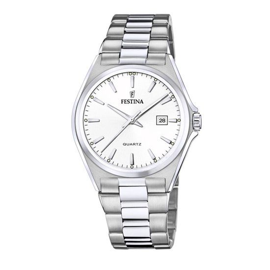 Festina F20552/2 Heren Horloge - Zilverkleurig - Ø 40 mm - Quartz - Mineraalglas - Staal