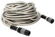 Tuyau d'arrosage avec pomme d'arrosage 0,6'' 15 m acier inoxydable argent