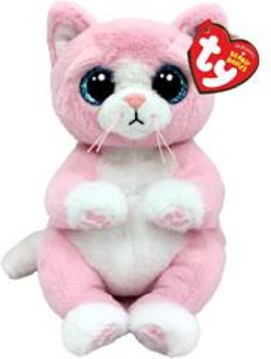 TY Beanie Babies Bellies Lillibelle Cat 15 cm - Blue - Plush - 3+ Years