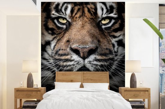 Nr1Wallpaper Behang - Fotobehang Tijger - Close up - Dier - Breedte 195 cm x hoogte 260 cm