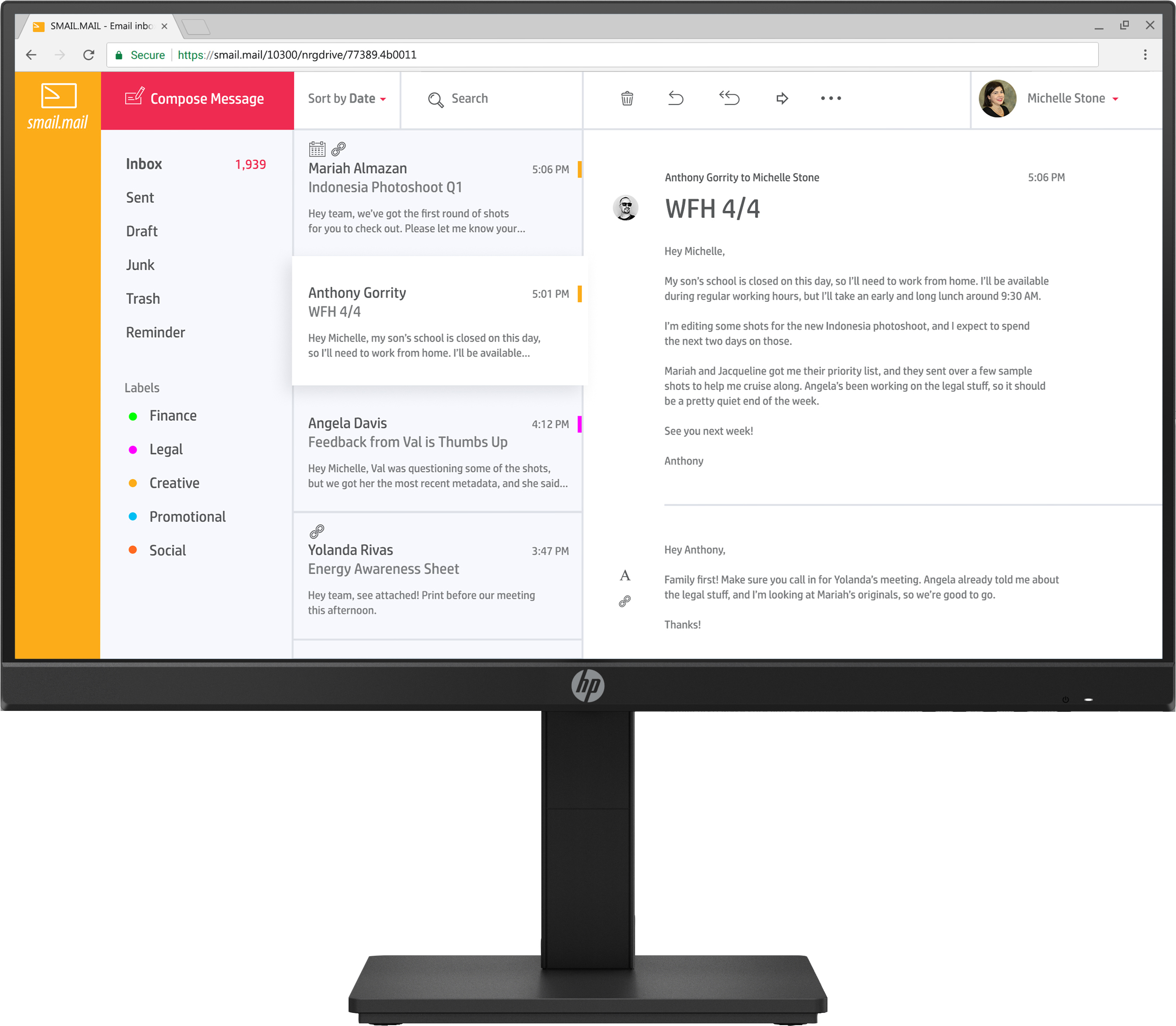 HP P24h G4 - 23.8 inch Full HD Monitor