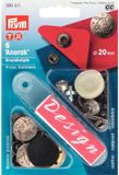 Prym - Prym Anorak Mat Zilver (20mm) Niet-Naaien Druk op Bevestigingsmiddelen - 6 Stukken