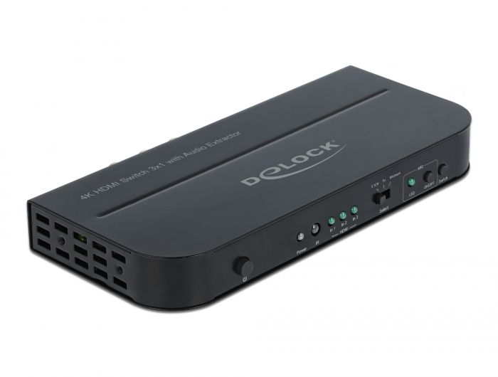 DeLOCK 66498 - HDMI Switch - 4K Ultra HD - 4 HDMI Ports - Zwart